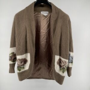 Vintage Shelton Cardigan Sweater Womens Angora Wool Blend